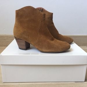 Isabel Marant suede dickers booties brown - US 7